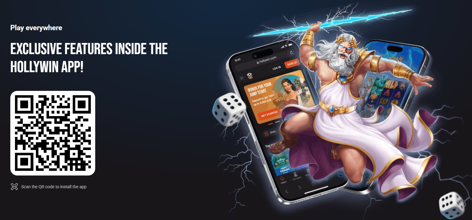 HollyWin casino mobile app