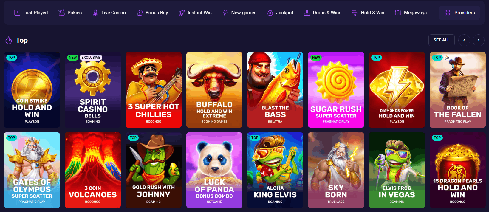 Spirit Casino real money games