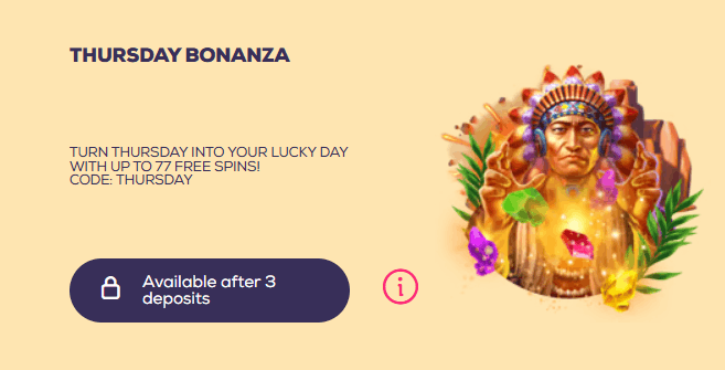 Wild Fortune casino Thursday Bonanza bonus