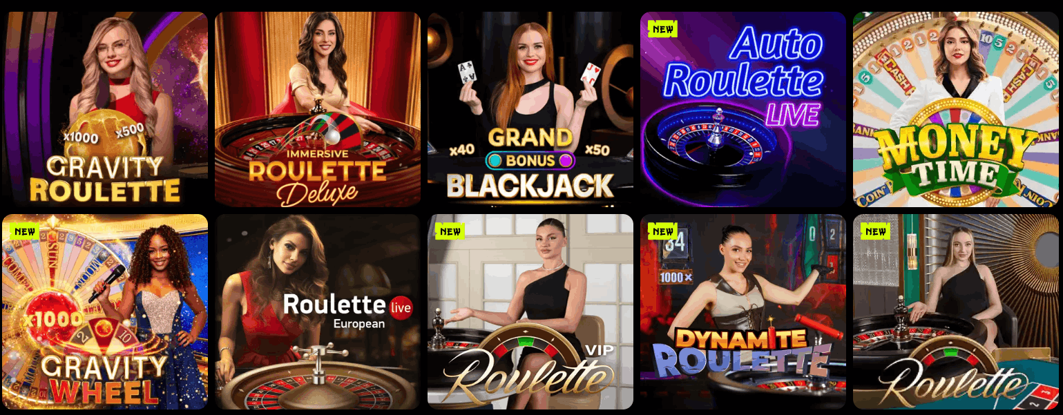 Spin Samurai Casino live dealers