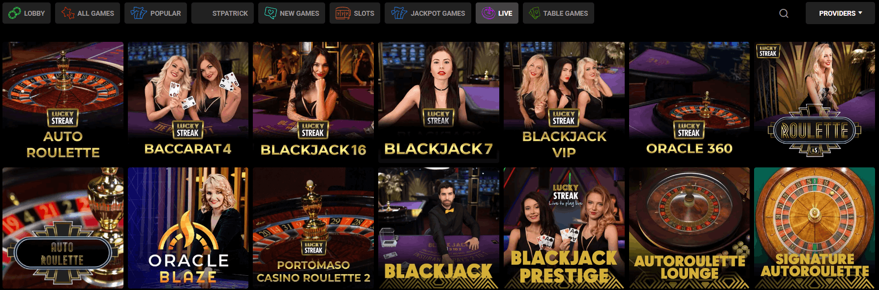 Olympia Casino live dealers
