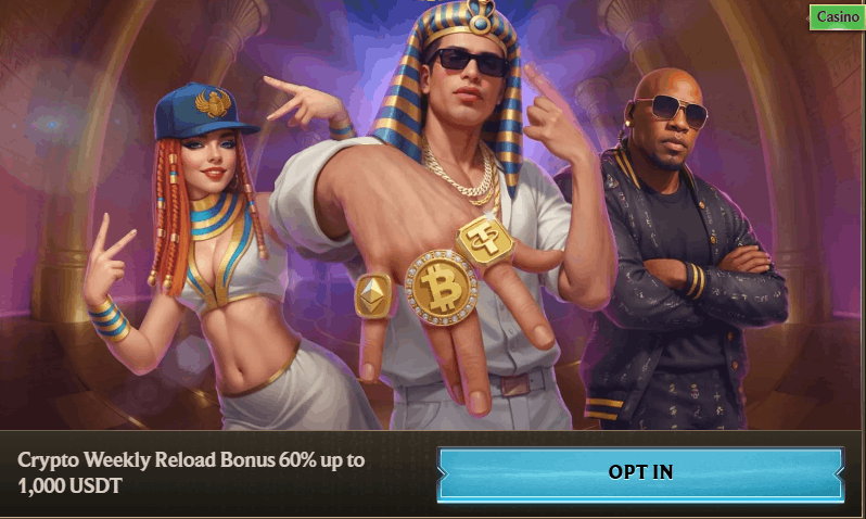 Realz Casino crypto weekly reload bonus