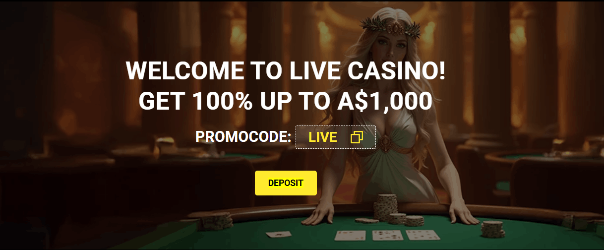 Olympia Casino live dealer bonus