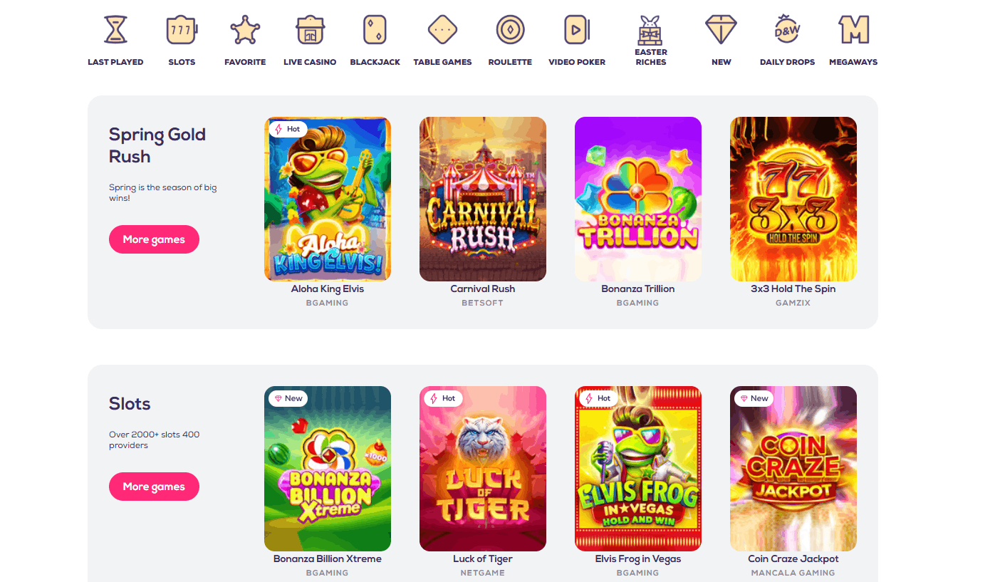 Wild Fortune casino real money games