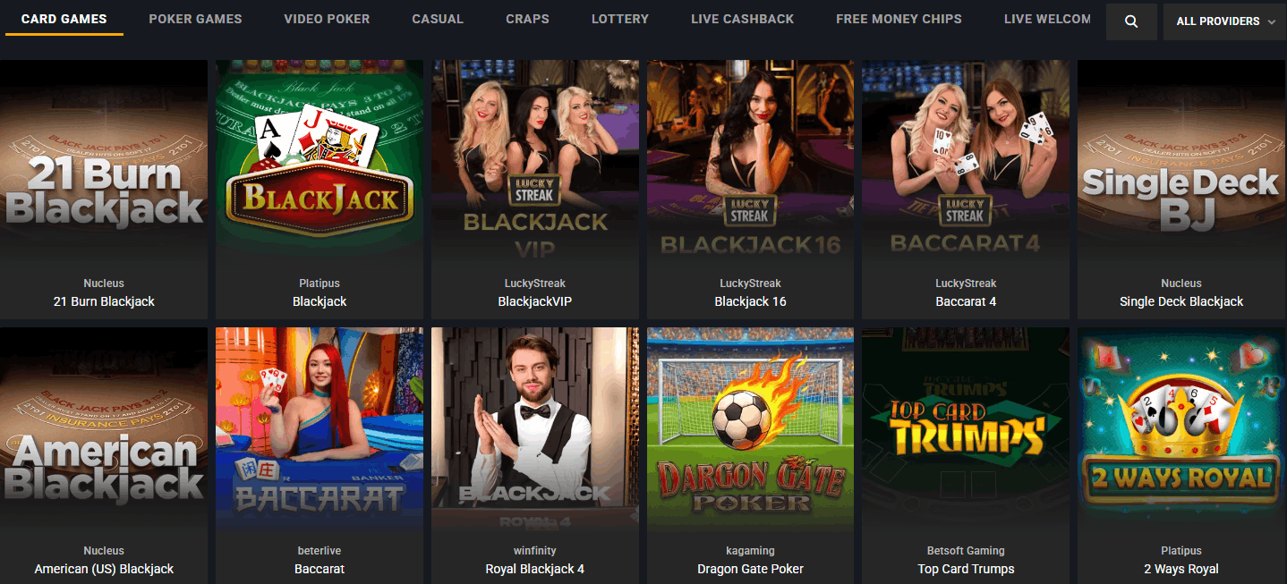 PlayMax Casino table games