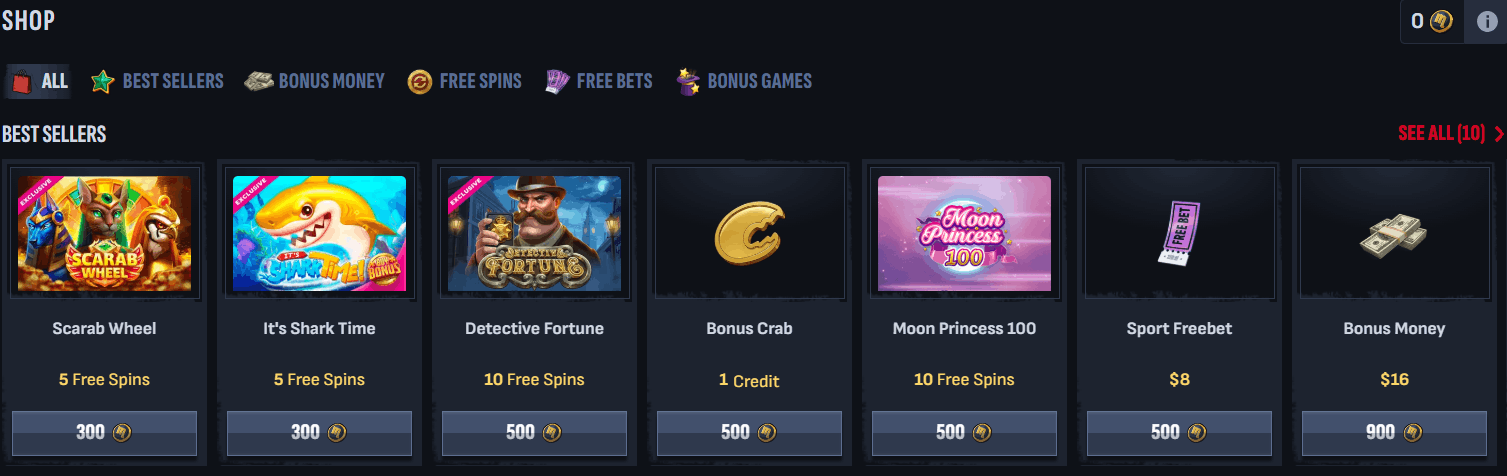 Mafia Casino Bonus Shop