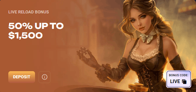Spirit Casino live reload bonus