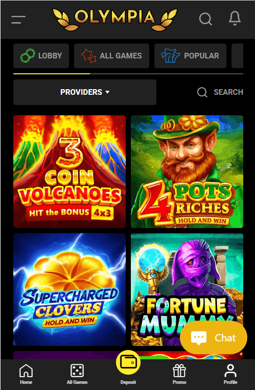 Olympia Casino mobile play