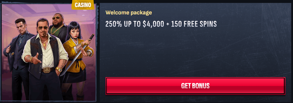 Mafia Casino Welcome Bonus