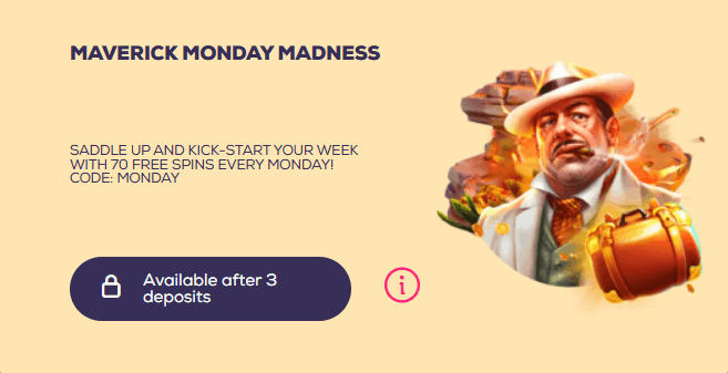 Wild Fortune casino Maverick Monday Madness bonus