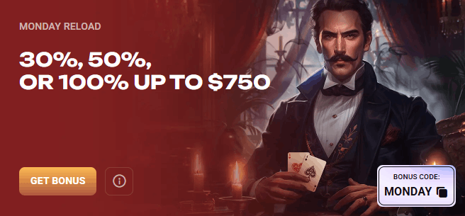 Spirit Casino Monday reload bonus