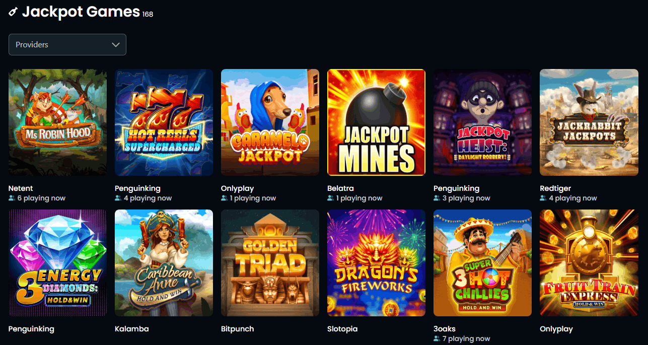 Snatch Casino jackpots