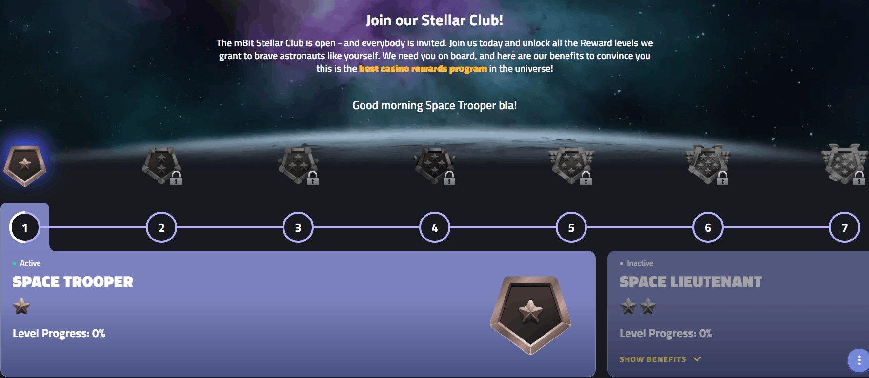 mBit Casino VIP Club