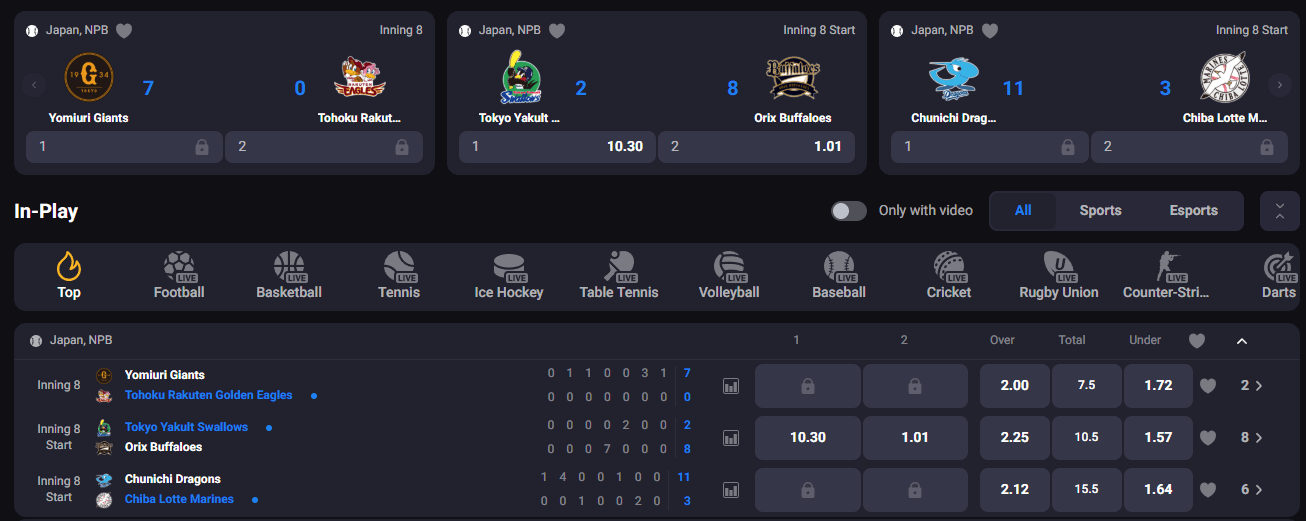 Live betting