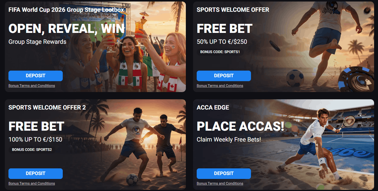 Lucky Vibe sports betting promotions