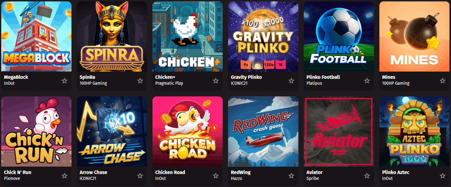 WantedWin Casino fast games