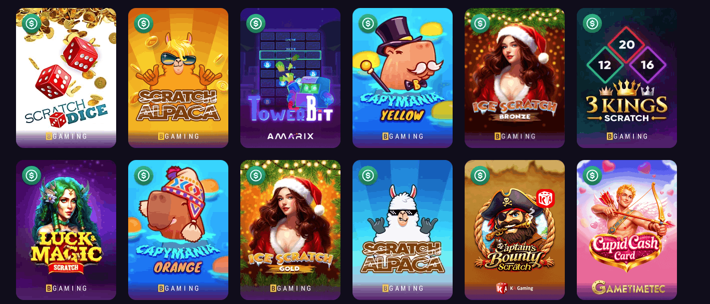 WinSpirit casino online scratch cards