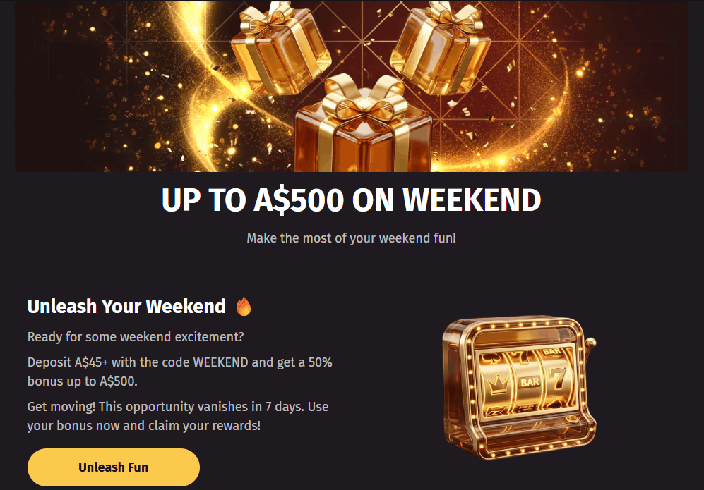 WantedWin Casino reload Bonus