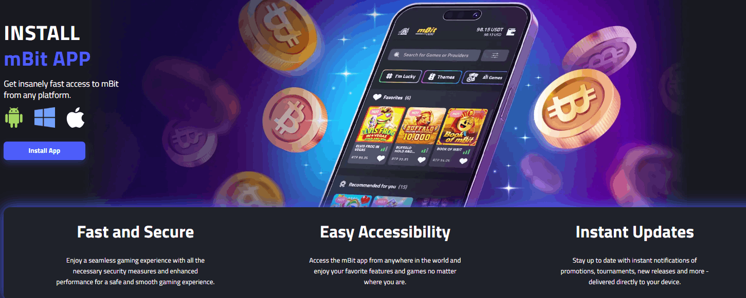 mBit Casino mobile app