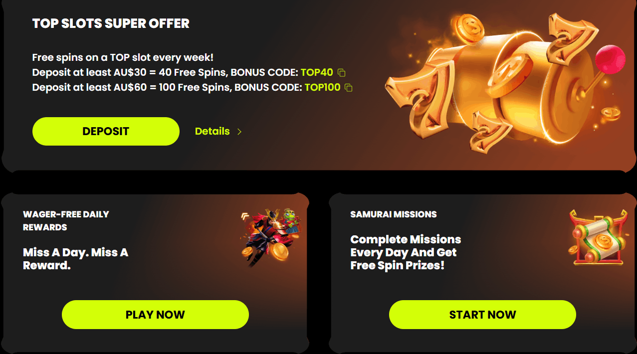 Spin Samurai Bonuses