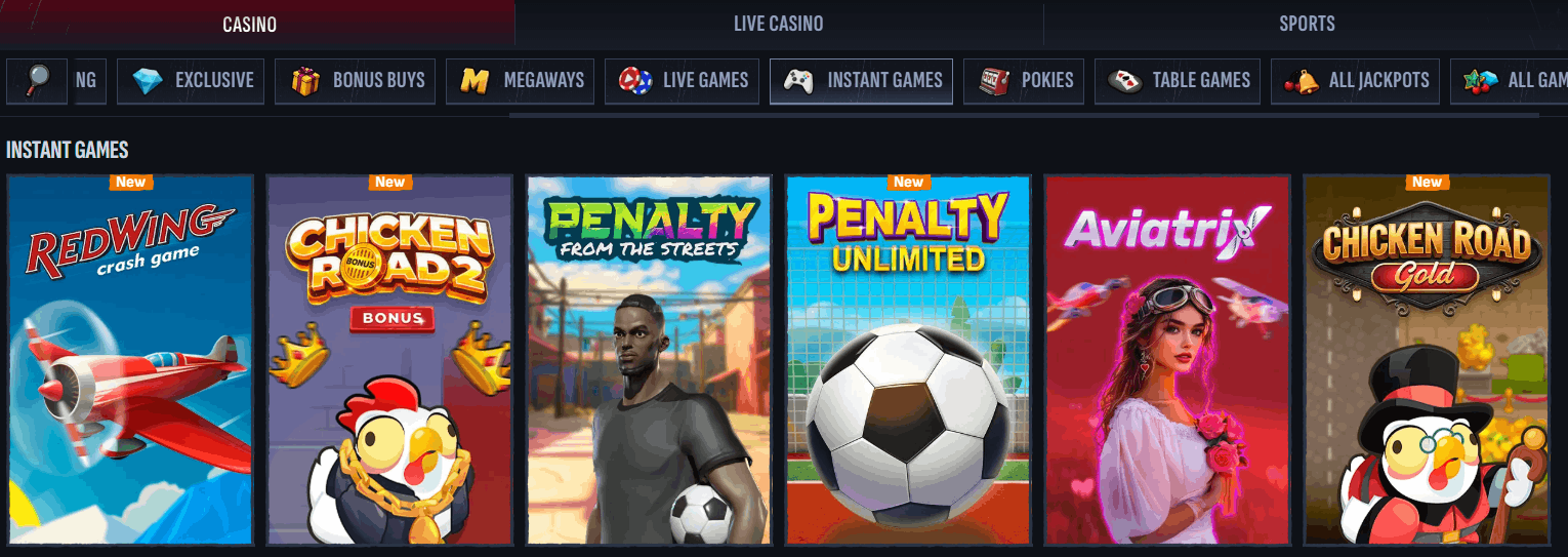 Mafia Casino instant win games
