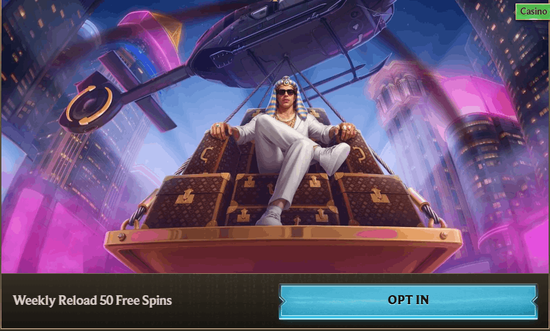 Realz Casino weekly reload bonus