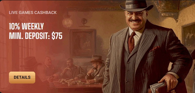 SlotMafia casino live games cashback bonus