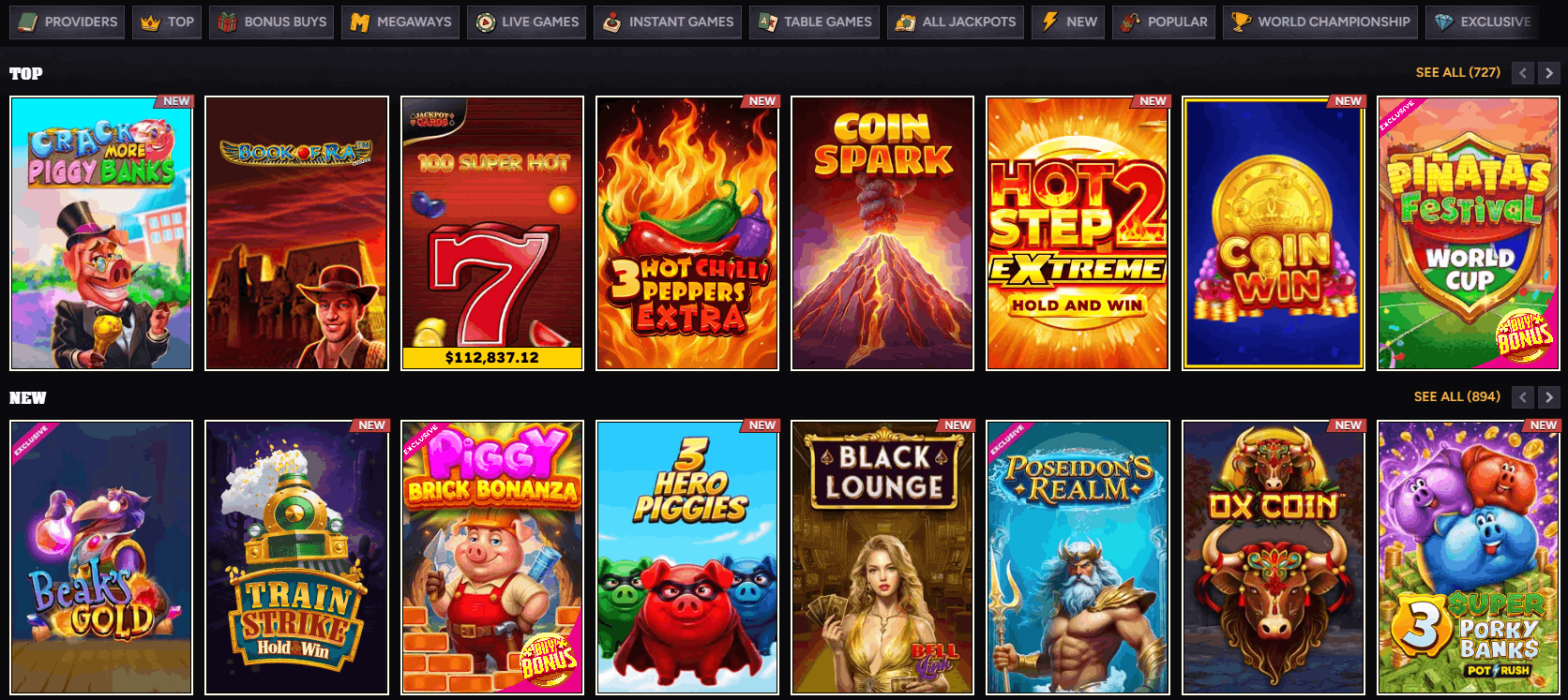 Wintino Casino real money games