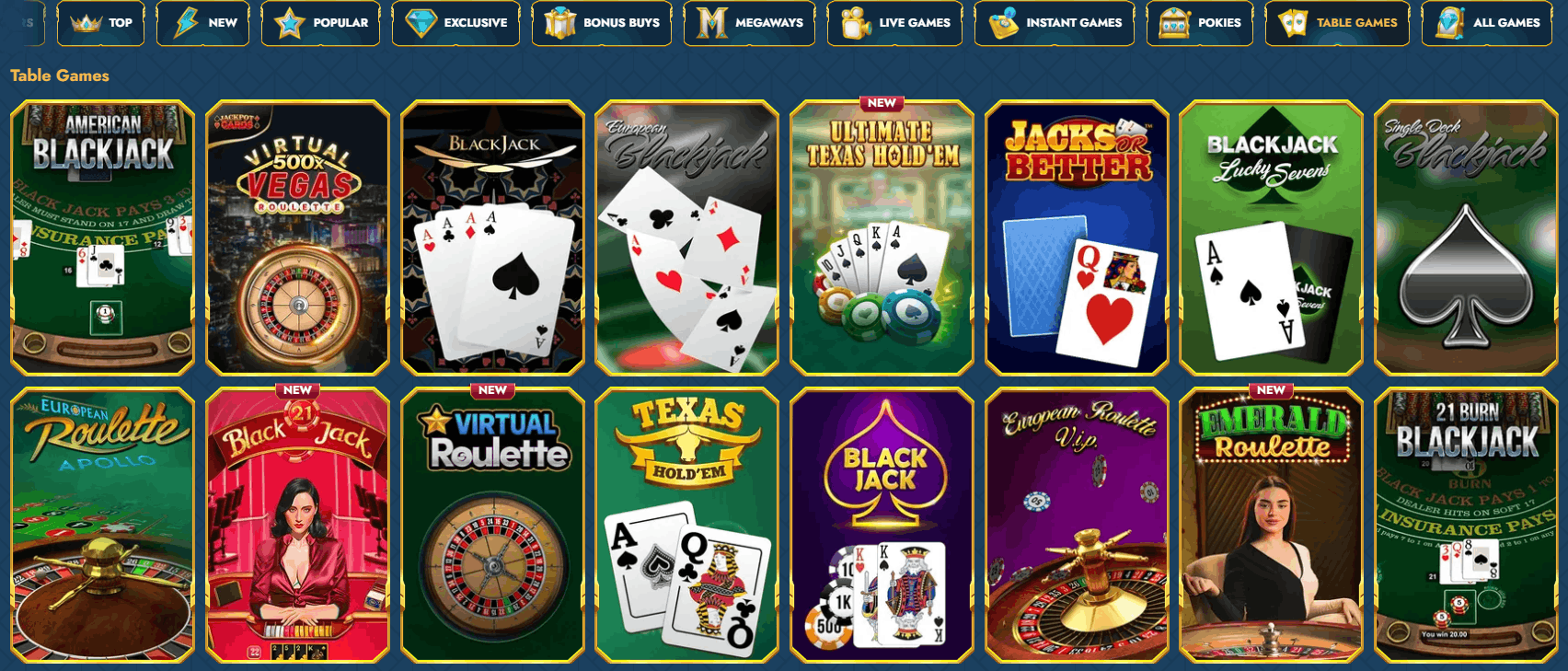 Casea Casino table games