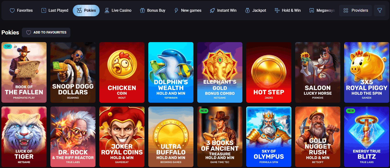 SlotLounge online pokies