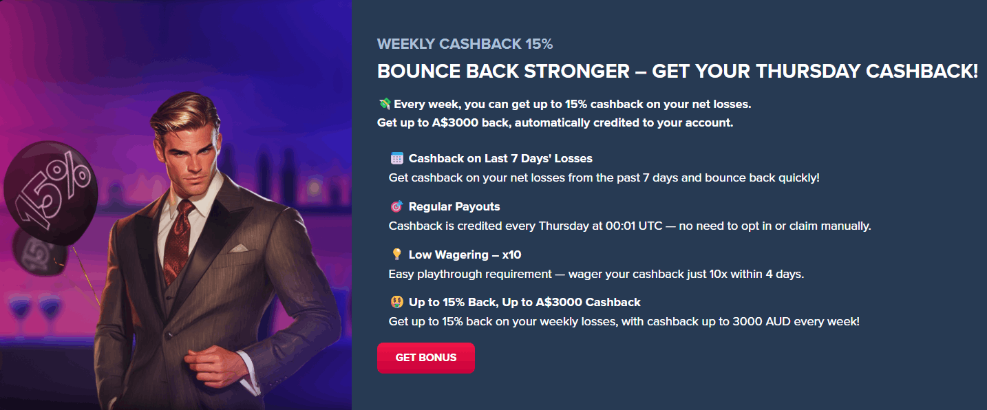 TripsCasino weekly cashback
