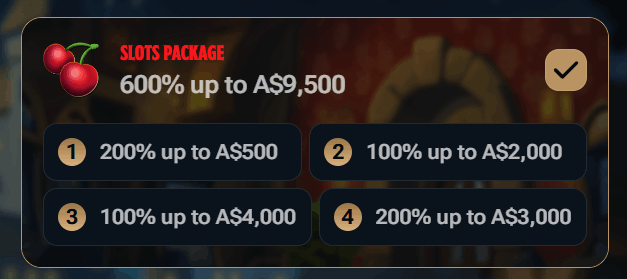 Kingdom Casino slots package bonus