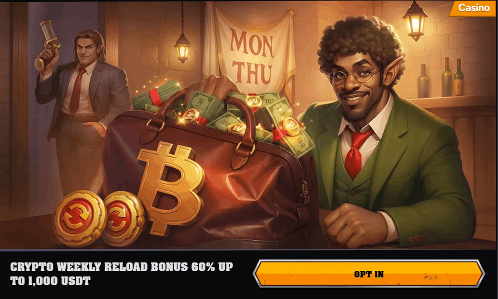 Wintino casino crypto reload bonus