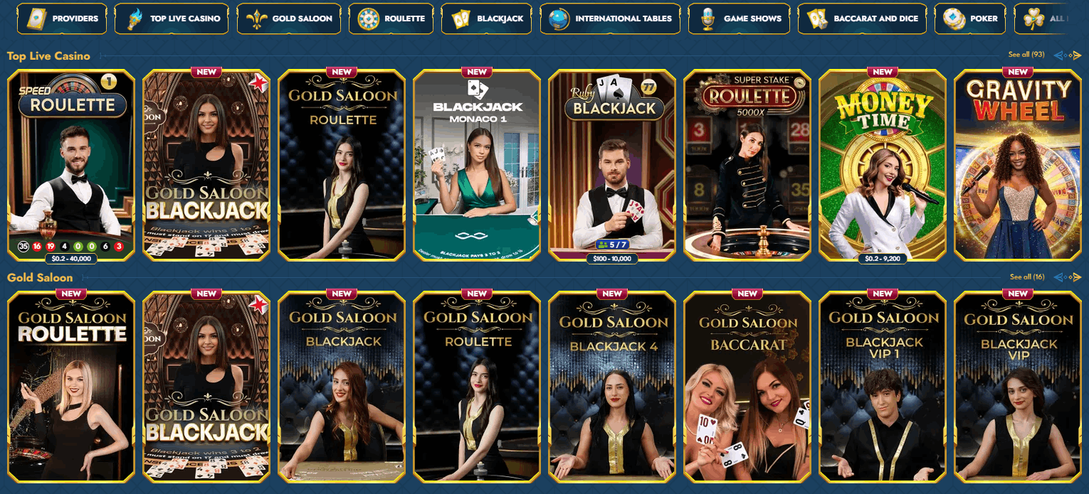 Casea Casino live dealers