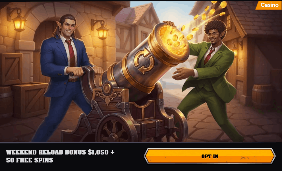 Wintino Casino weekend reload bonus