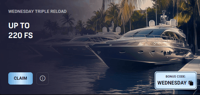 SlotLounge Wednesday triple reload bonus