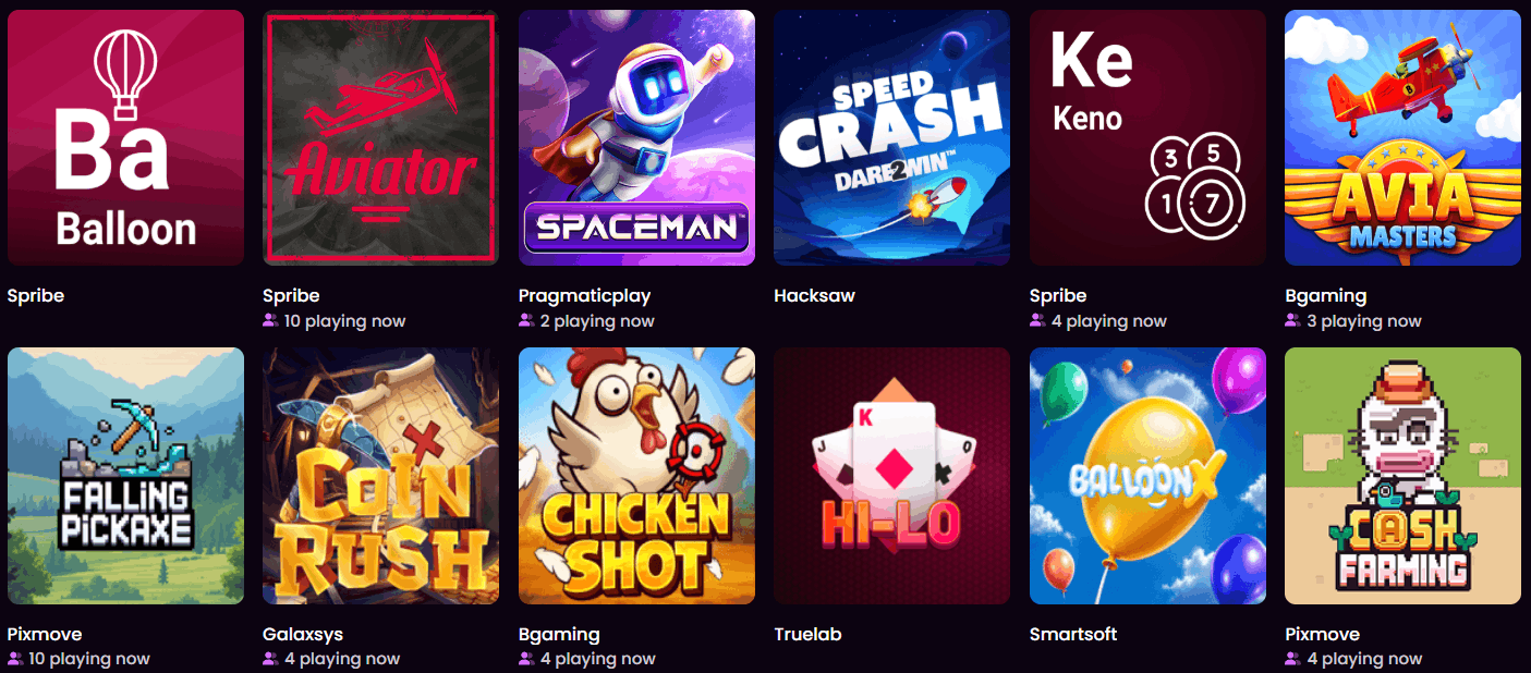 iWild Casino instant win games