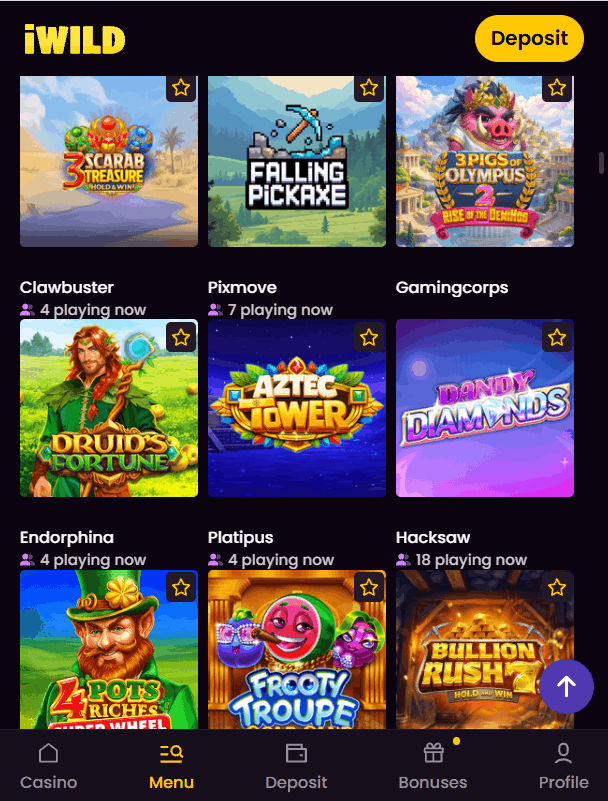 iWild Casino mobile play