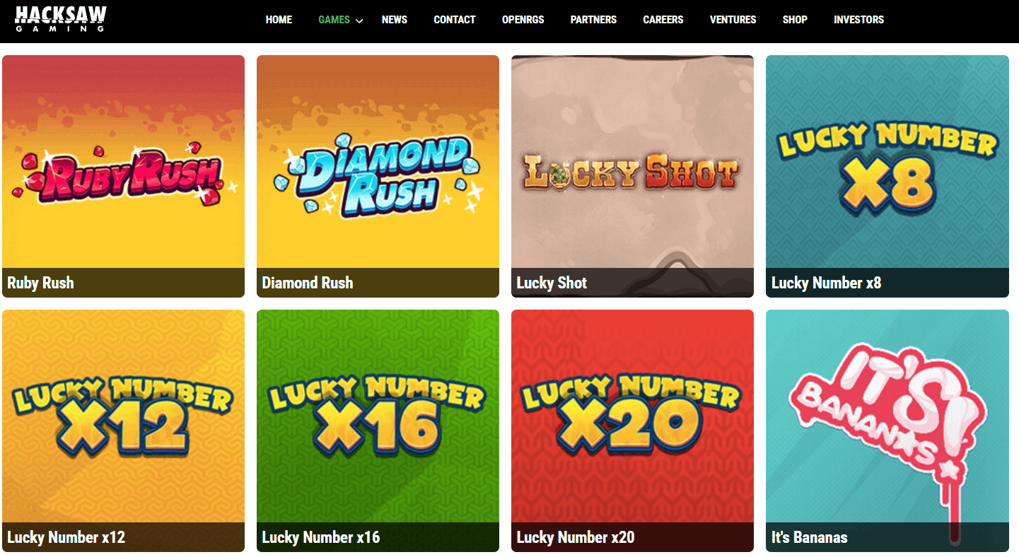Hacksaw Gaming Scratchcards