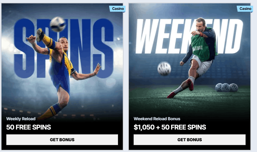 Zoccer casino weekly and weekend reloads