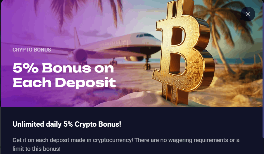 Jet4Bet casino crypto bonus