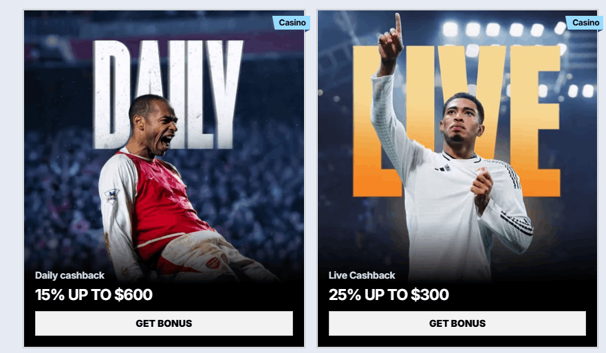 Zoccer Casino cashback bonuses