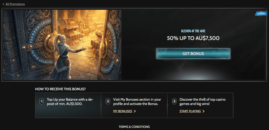 Godz Casino high roller bonus