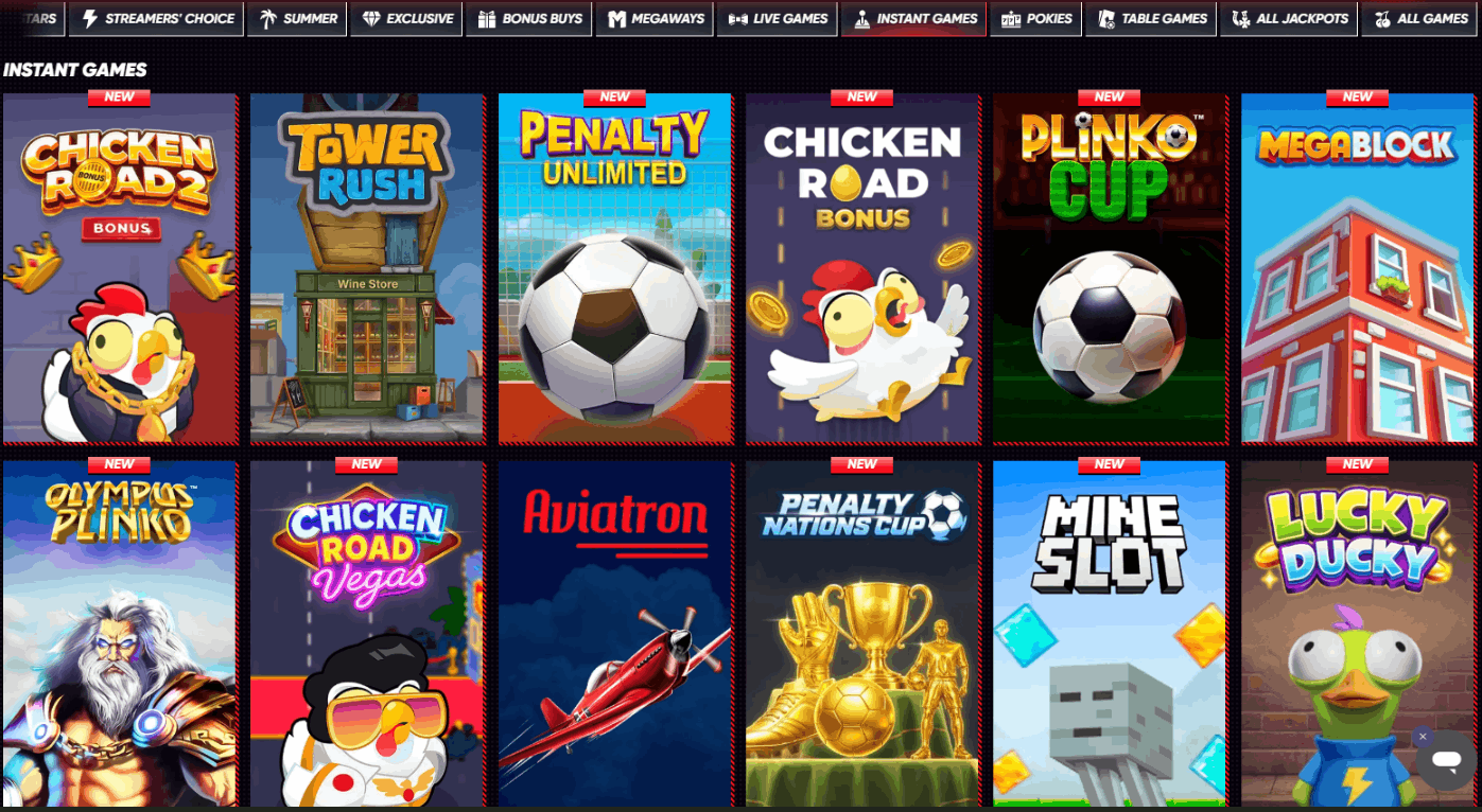 QuickWin Casino instant games