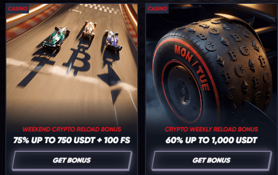 QuickWin Casino crypto reload promos