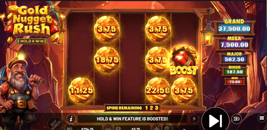 Gold Nugget Rush – Hold and Win