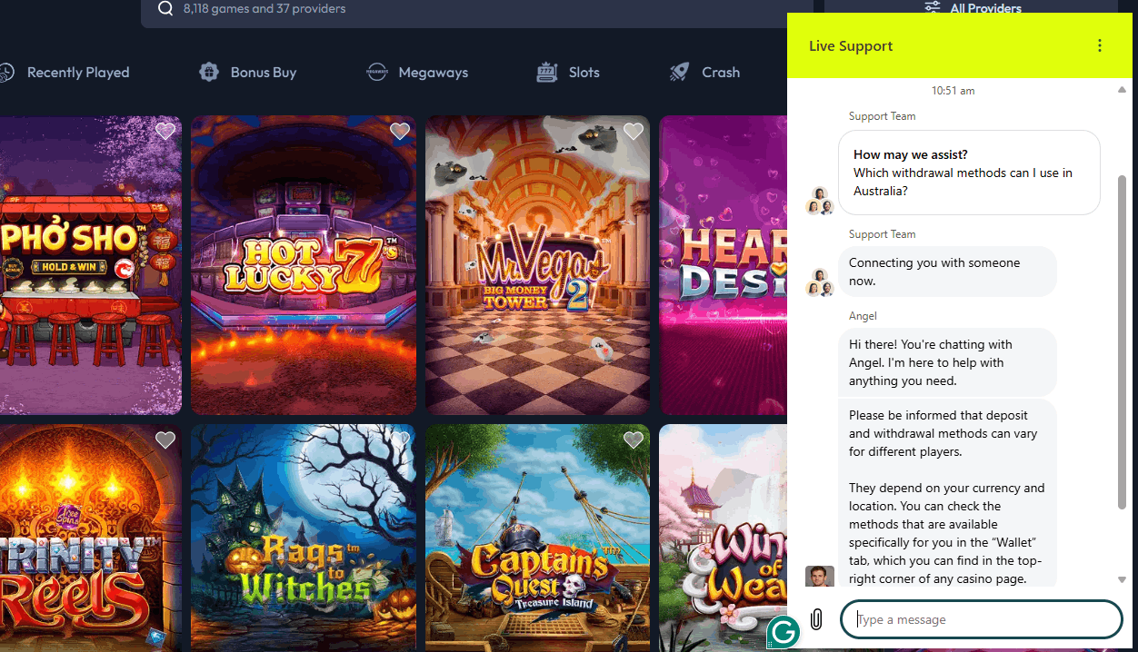 SpinsHub Casino customer support