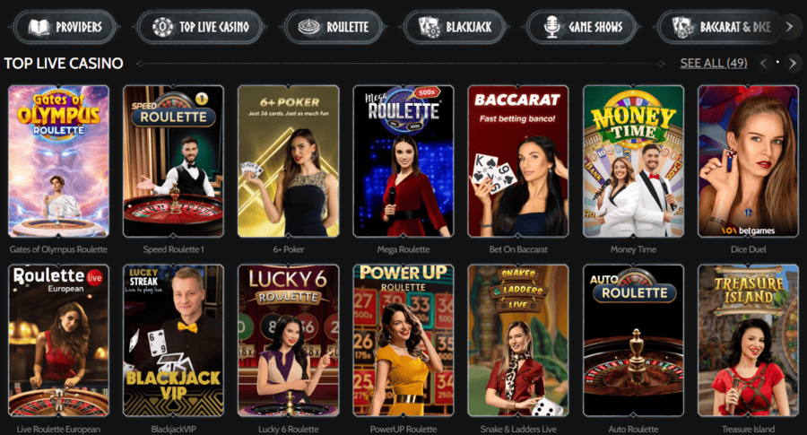 Godz Casino live dealer games