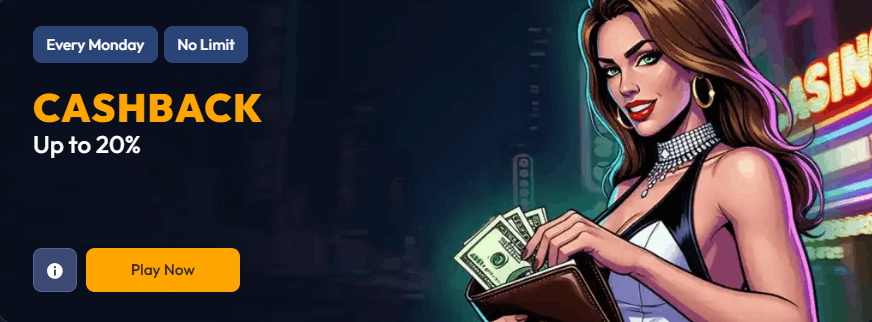 SpinsHub Casino cashback bonus
