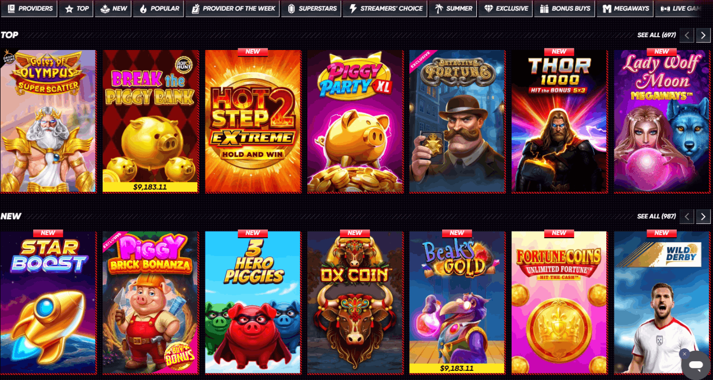 QuickWin Casino real money games